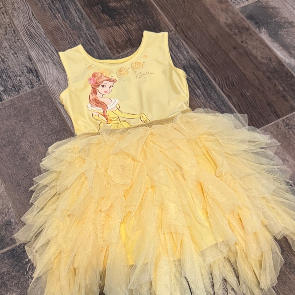 Yellow Disney Belle Princess Dress 4T